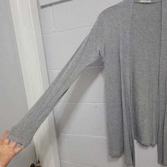 Prospect Waterfall Cardigan Small Lightweight Heather Grey Open Front 752 - Picture 5 of 8